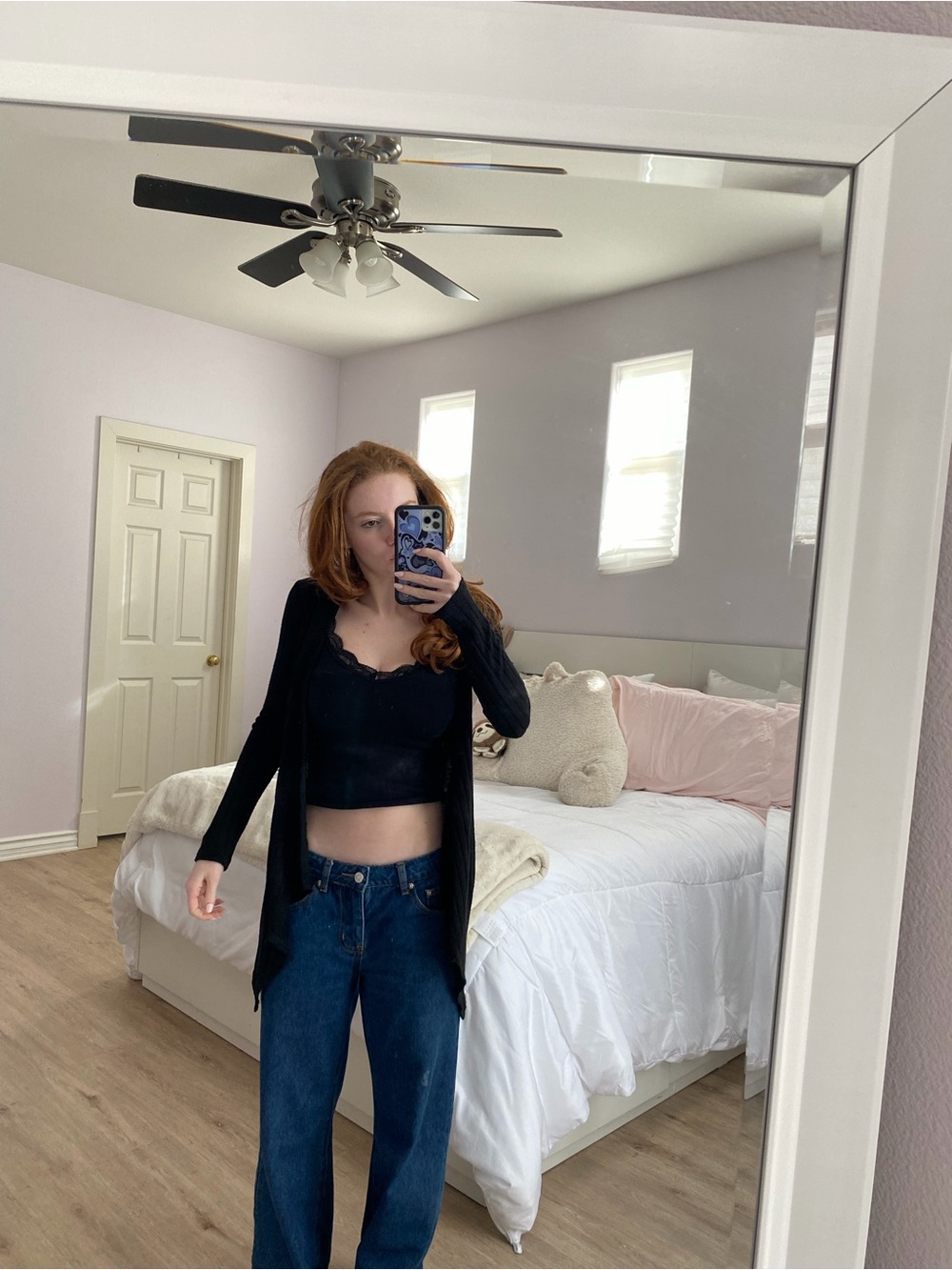 Black Women’s Ribbed Open Shrug